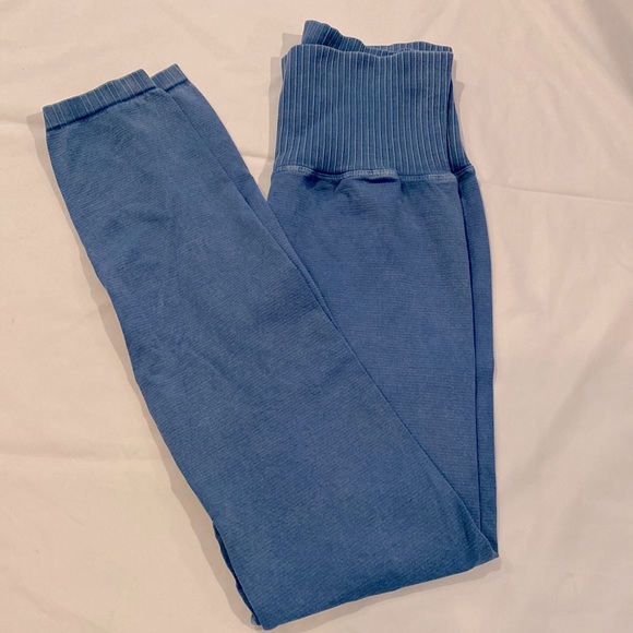 Free People High Rise 7/8 leggings Blue NWOT M/L medium large new without tags